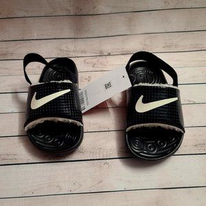 Nike Black Toddler Slides 9C